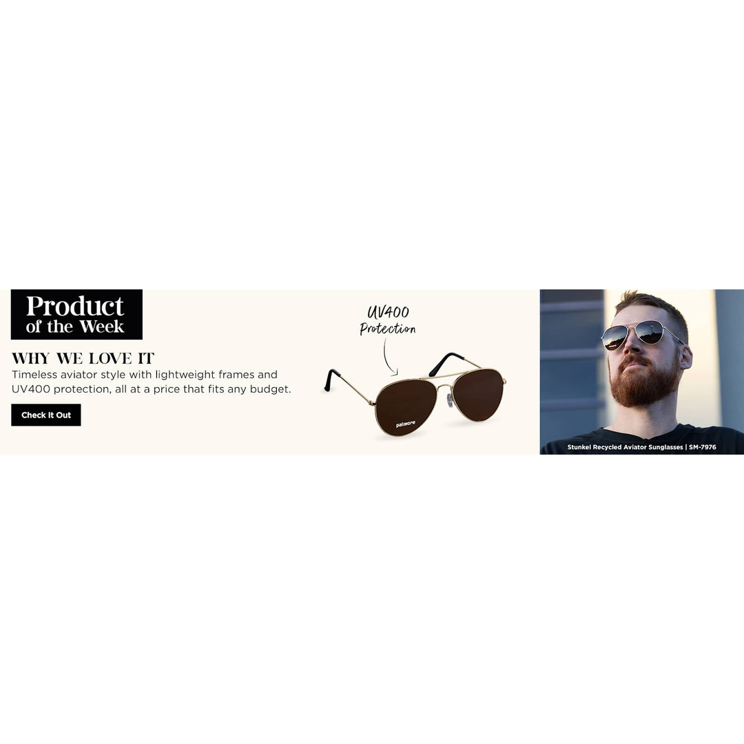 Stunkel Recycled Aviator Sunglasses