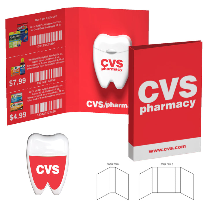 Tek Booklet With Tooth Shaped Dental Floss