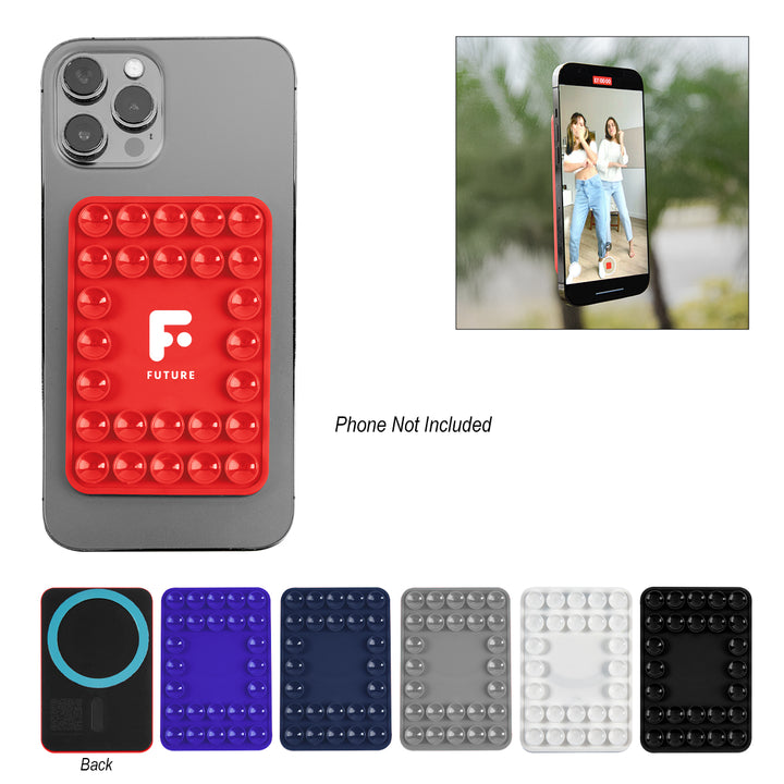 Magnetic Silicone Suction-Cup Phone Mount