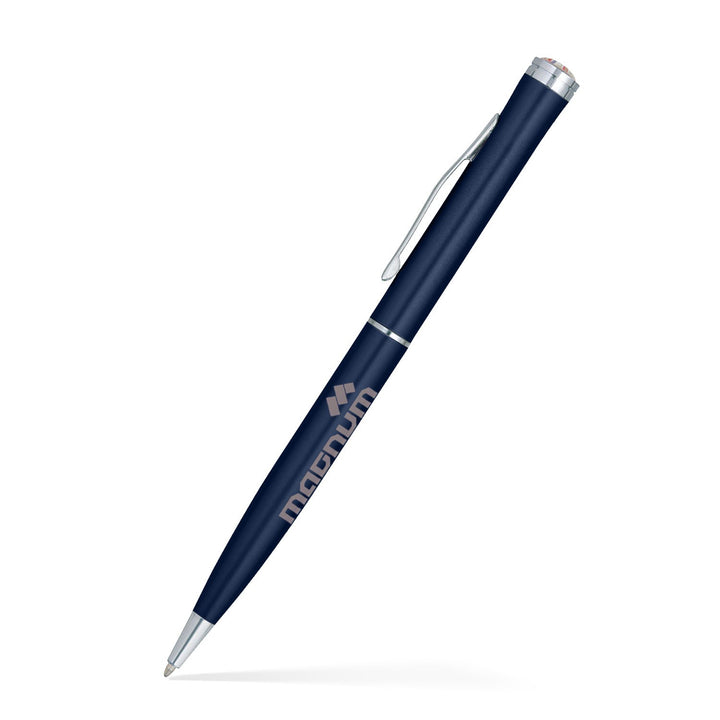Aluminum Ballpoint Twist Metal Pen w/ Epoxy Dome Accent
