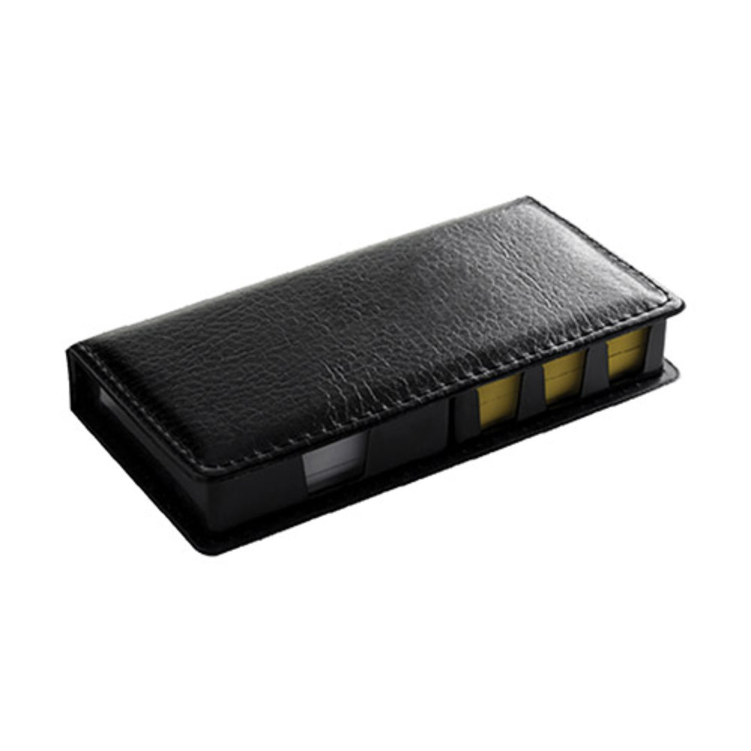 Leatherette Flip-Top Calendar Box with Dual Notes (CLOSEOUT)
