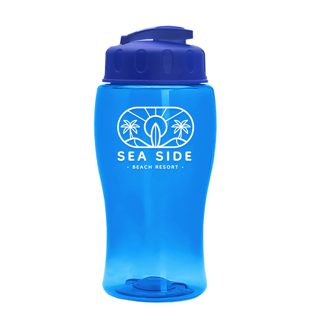 Poly-Pure Jr. - 18 oz. Transparent Bottle with USA Flip