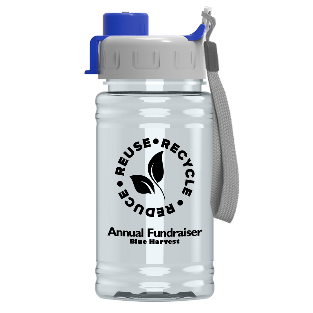Mini RPET Bottle with Quick-Snap Lid - 16 oz.