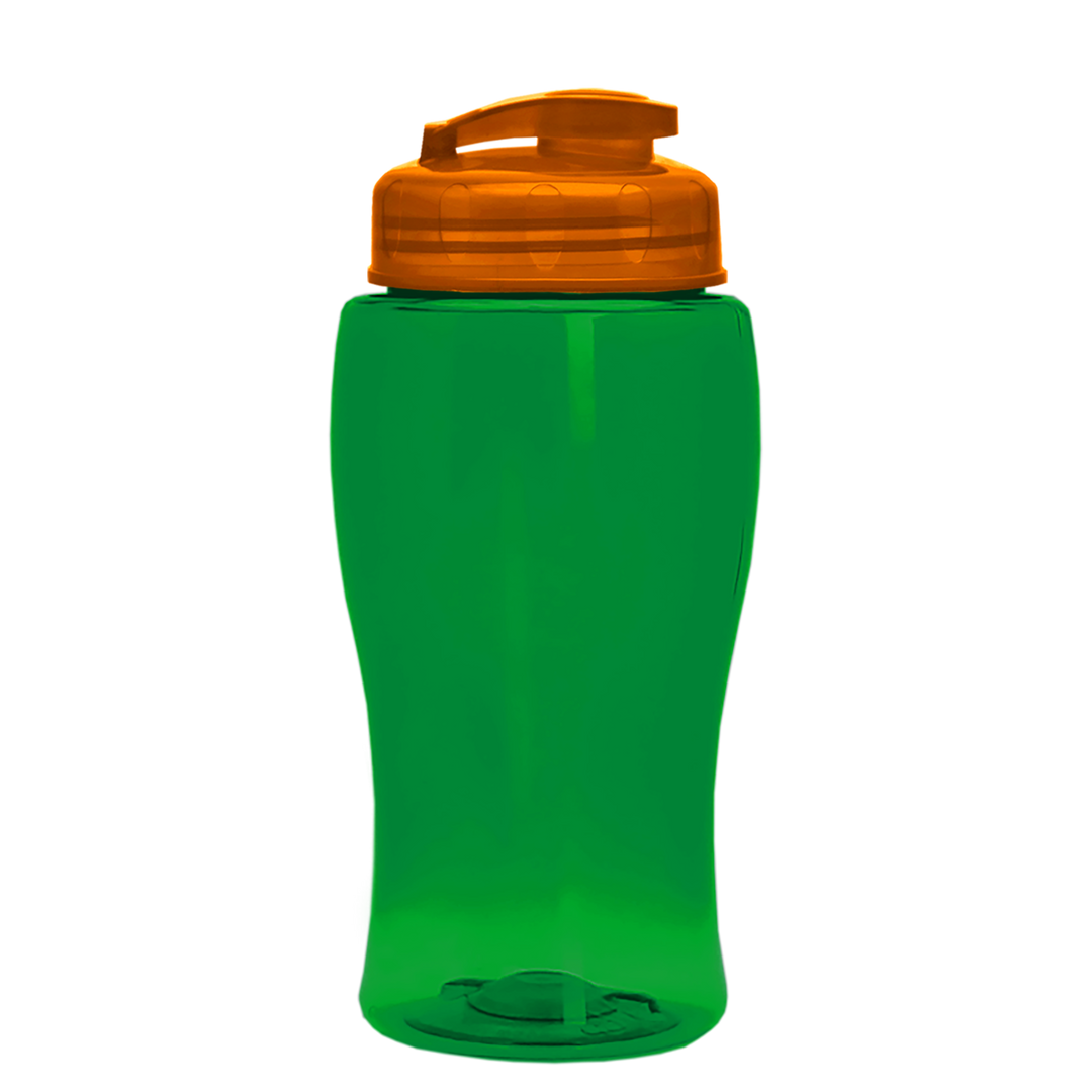 Poly-Pure Jr. - 18 oz. Transparent Bottle with USA Flip