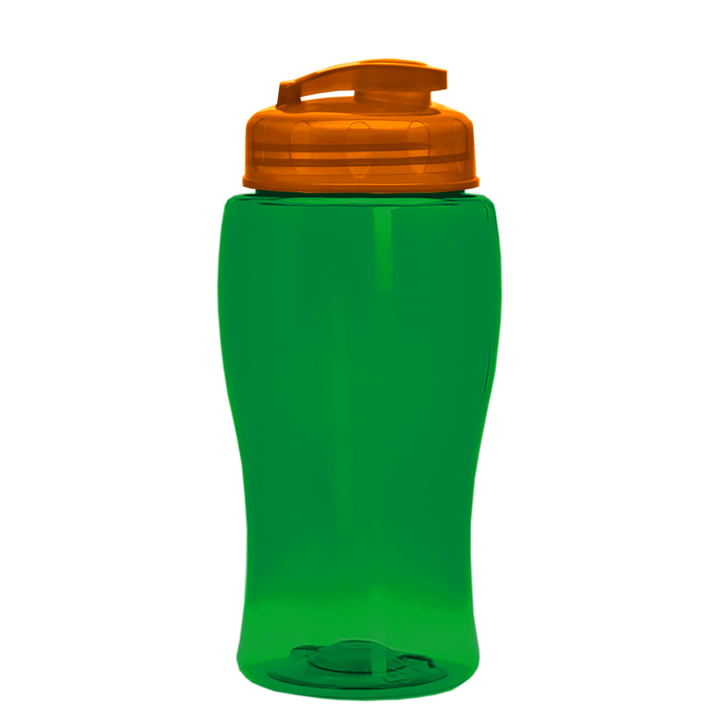 Poly-Pure Jr. - 18 oz. Transparent Bottle with USA Flip