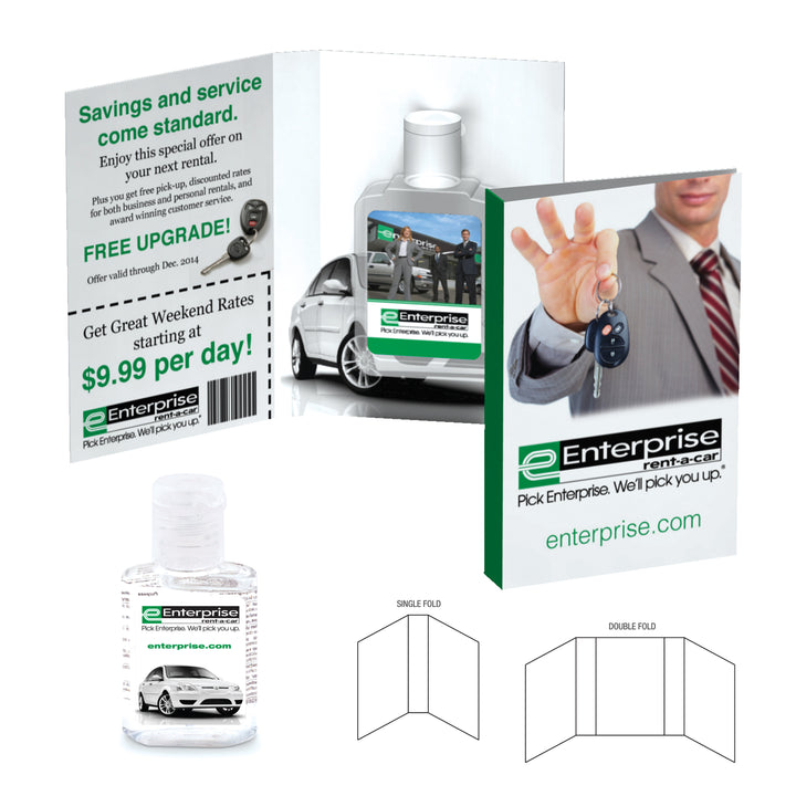 Tek Booklet -0.5oz Square Antibacterial Hand Sanitizer Gel