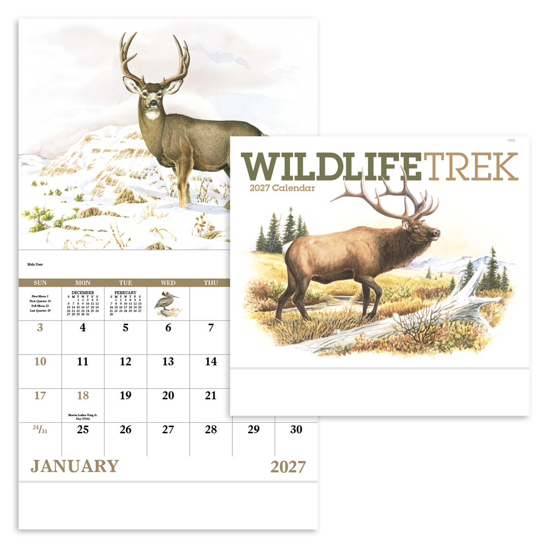 Good Value™ Wildlife Trek - Stapled Calendar