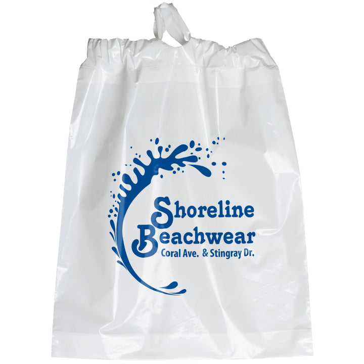 Poly-Draw Bag - 12W x 15H x 3 - Flexo Ink Print
