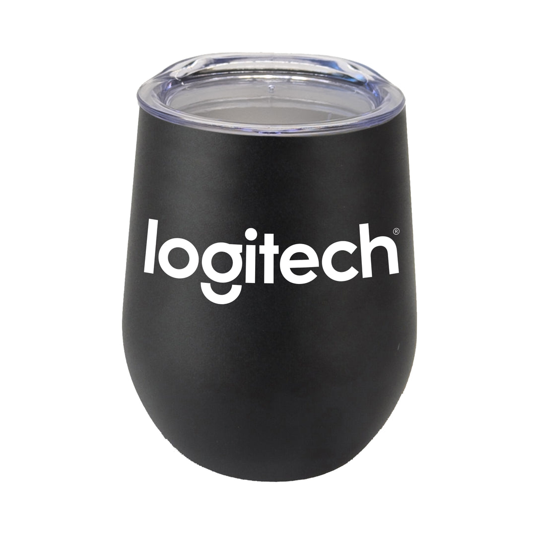 12 Oz. Vacuum Insulated Stainless Steel Stemless Wine Glass With Rubberized Finish