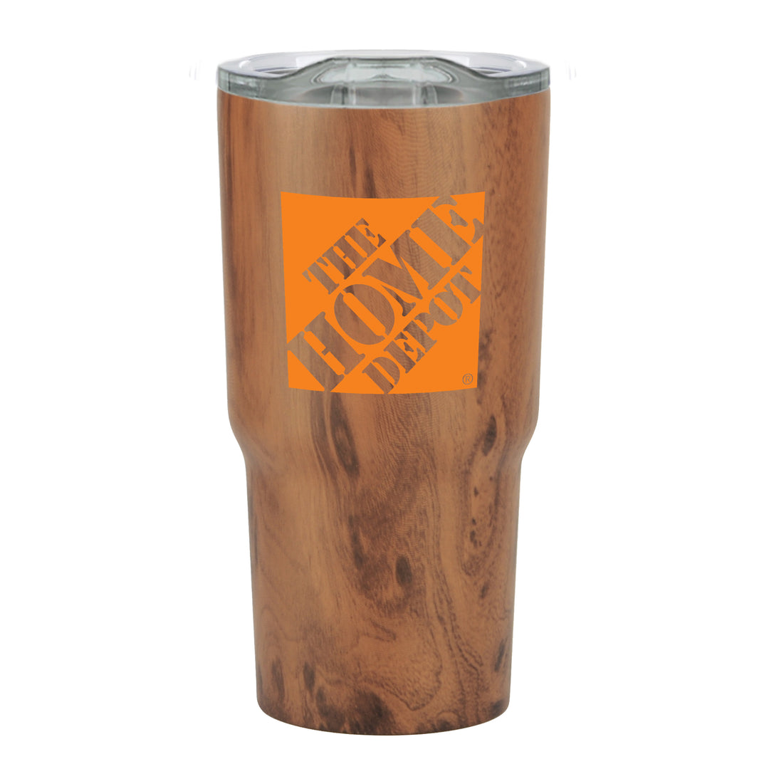20 Oz. Vacuum Insulated Contoured Wood Tone Stainless Steel Tumbler