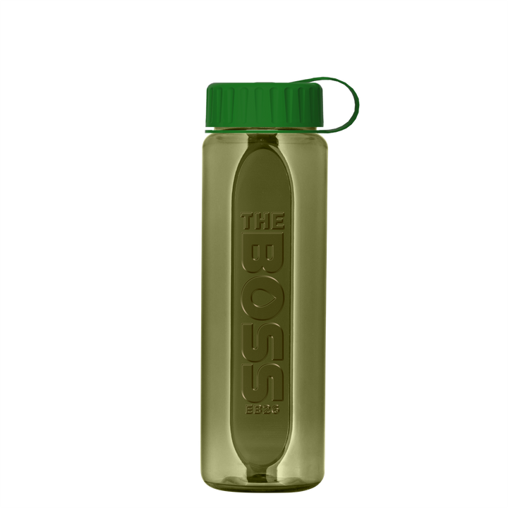 Boss Embossed RPET Bottle with Tethered Lid - 26 oz.