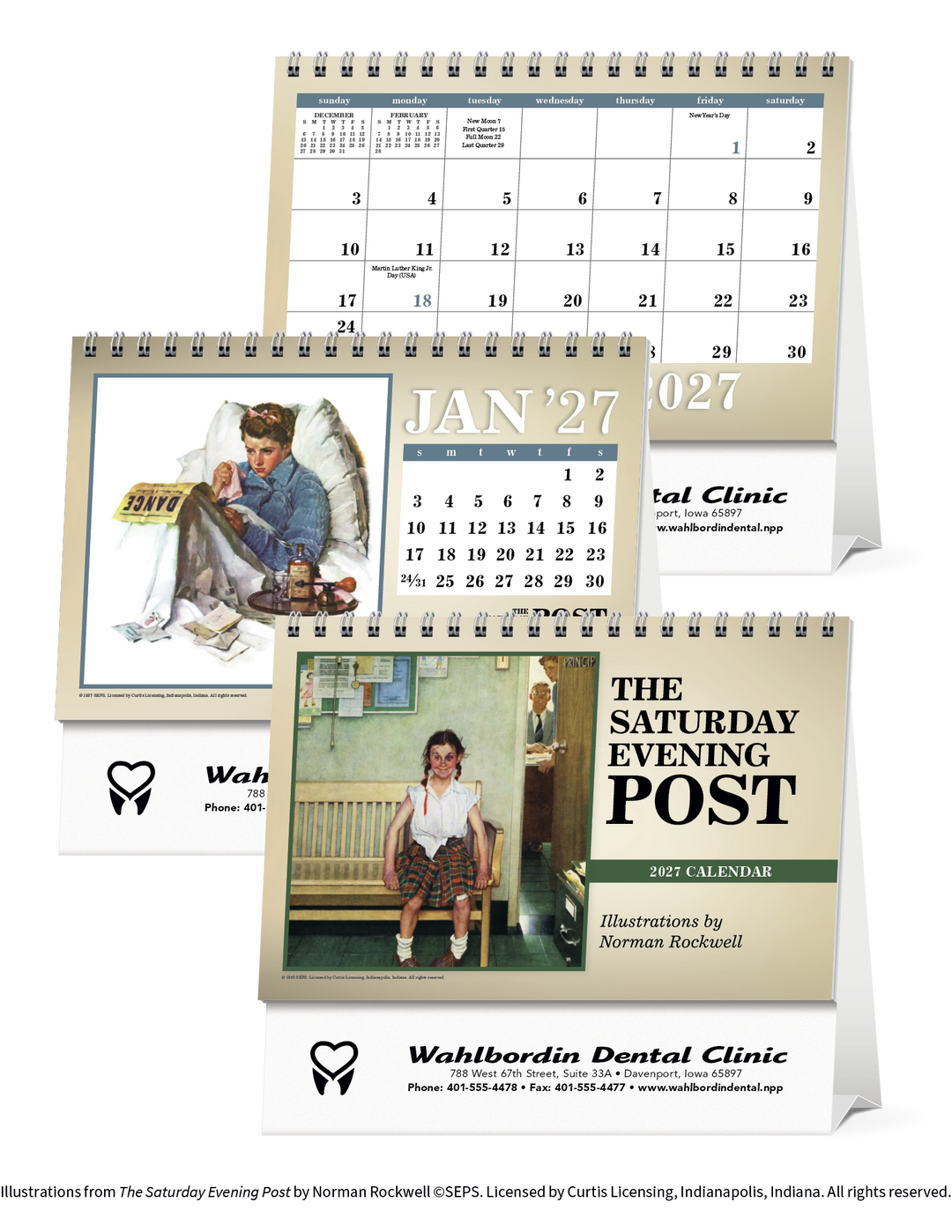 Triumph® Calendars The Saturday Evening Post Large Desk Calendar