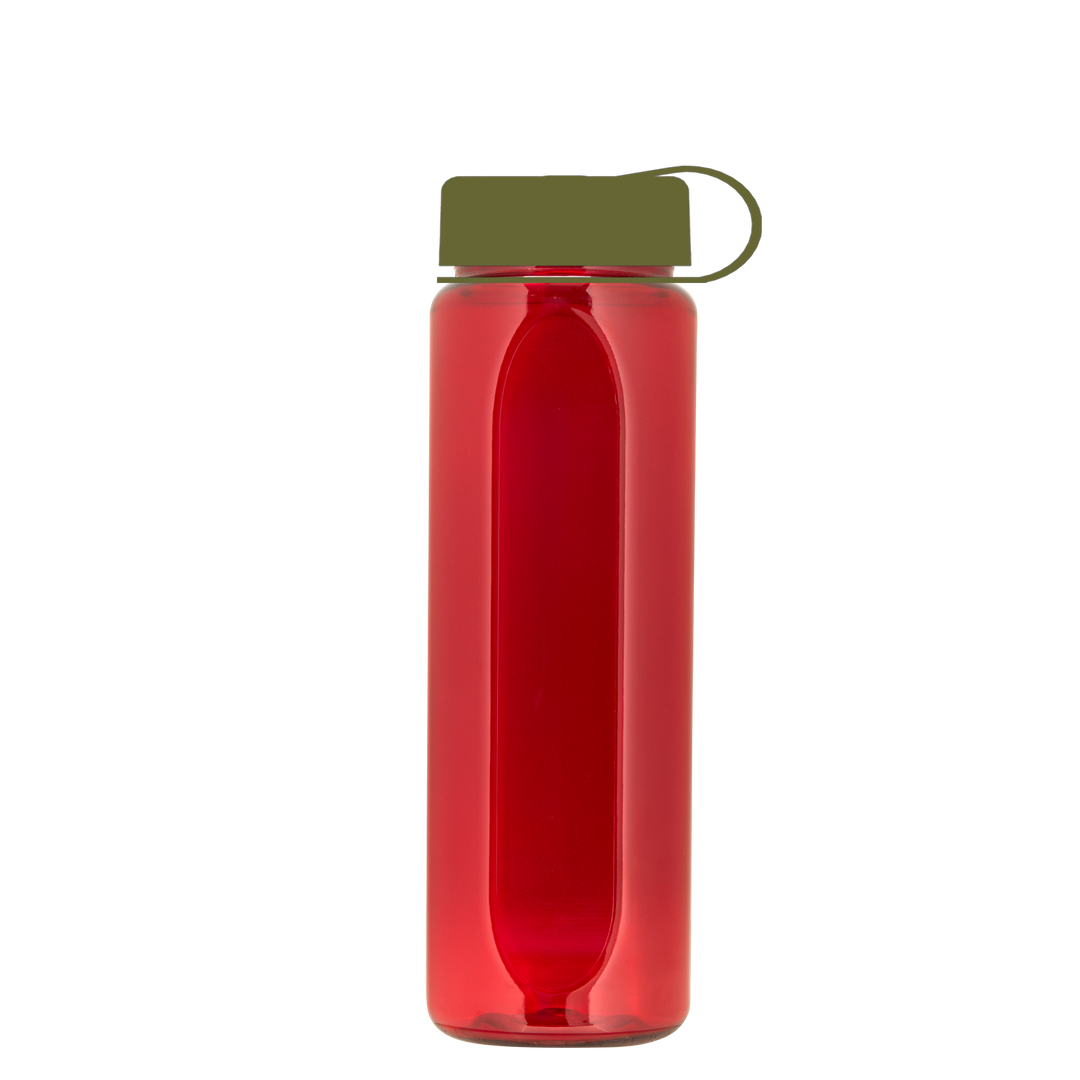 Boss Embossed RPET Bottle with Tethered Lid - 26 oz.