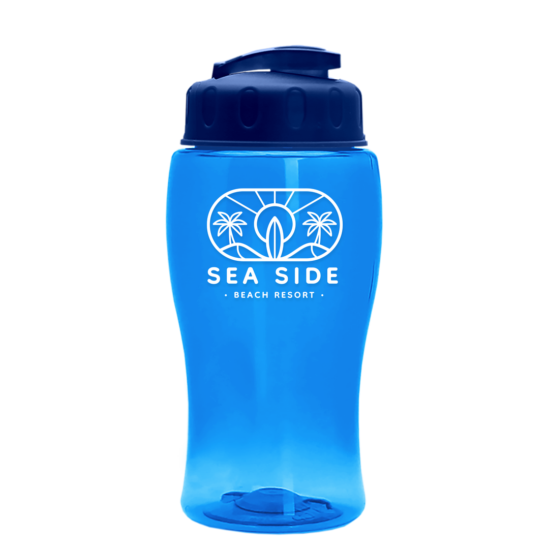 Poly-Pure Jr. - 18 oz. Transparent Bottle with USA Flip