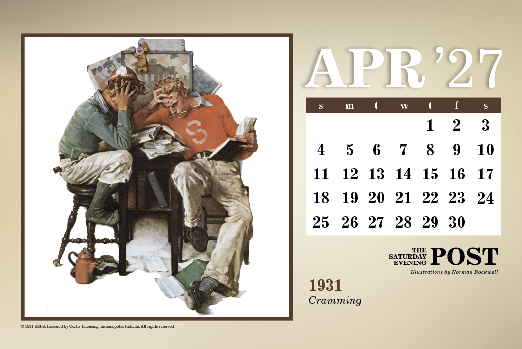 Triumph® Calendars The Saturday Evening Post Large Desk Calendar