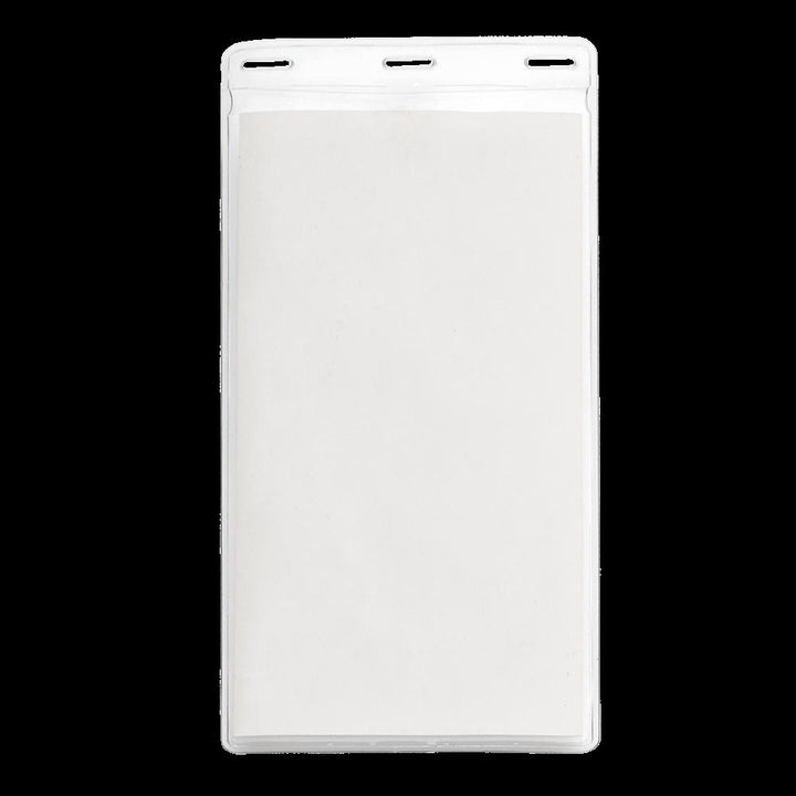 4" x 3" Blank Horizontal Vinyl Pouch with Bulldog Clip