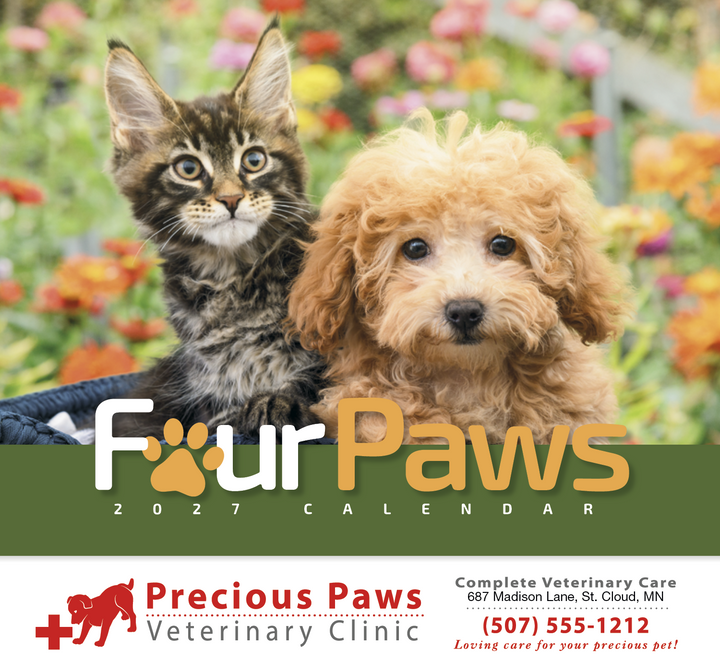 HotLine® Products Four Paws Appointment Calendar - Stapled