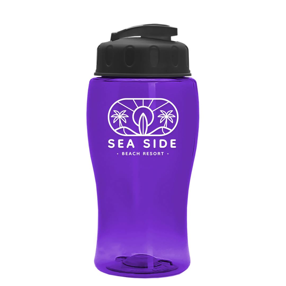 Poly-Pure Jr. - 18 oz. Transparent Bottle with USA Flip