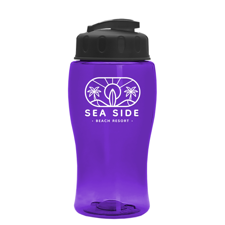 Poly-Pure Jr. - 18 oz. Transparent Bottle with USA Flip