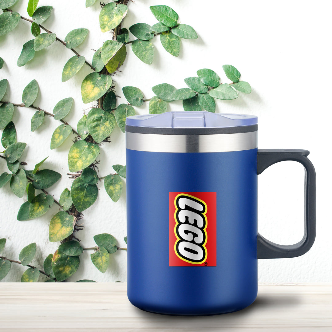 14oz. Stainless Steel & Pp Camping Mug With Matte Finish