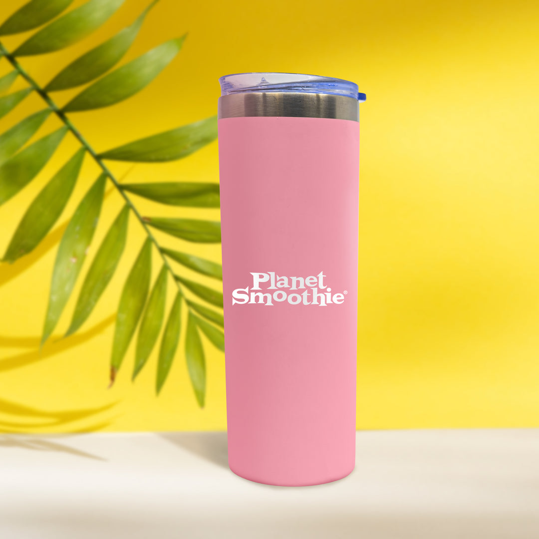 22 Oz Rubberized Stainless Steel Slim Tumbler