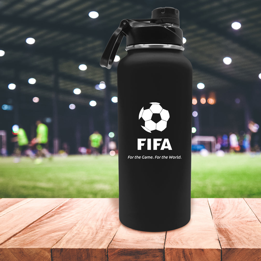 32.5 Oz Rubberized Stainless Steel Water Bottle