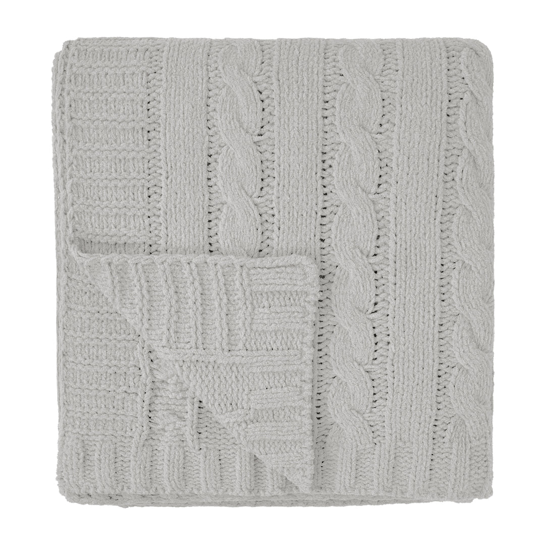 Cable Knit rPET Chenille Blanket