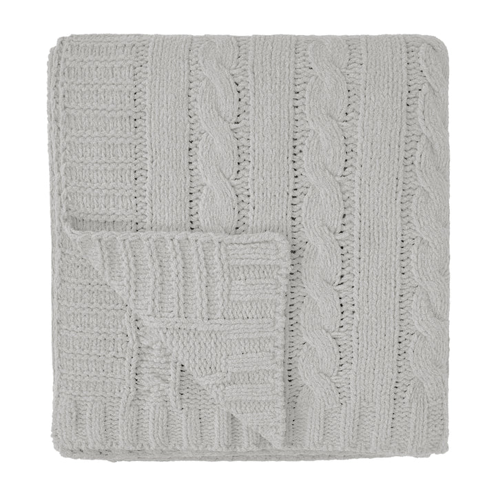 Cable Knit rPET Chenille Blanket