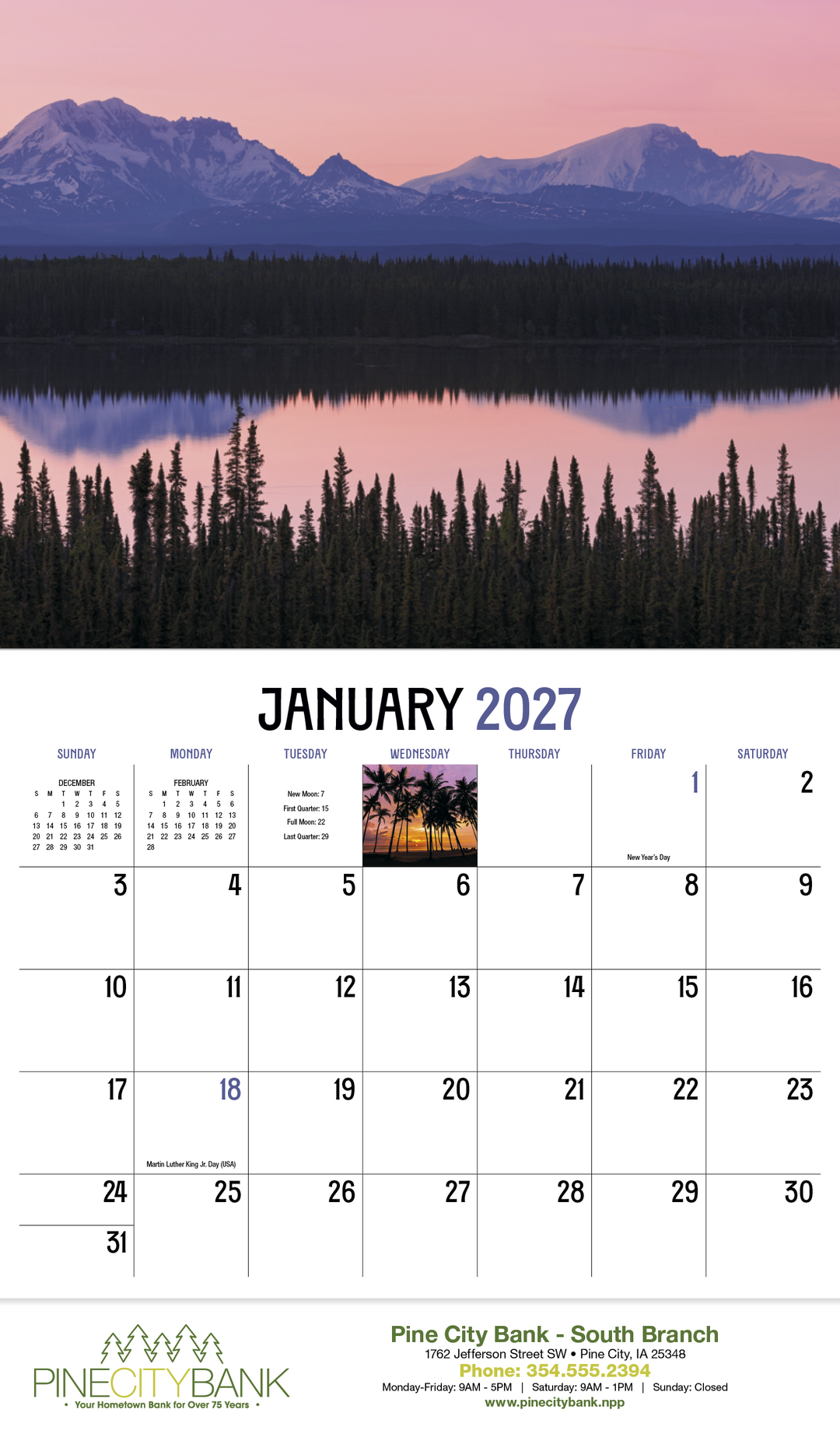 HotLine® Products Dawn to Dusk Appointment Calendar - Stapled