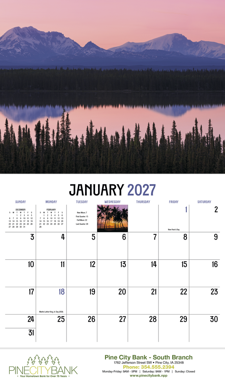 HotLine® Products Dawn to Dusk Appointment Calendar - Stapled