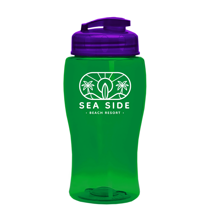 Poly-Pure Jr. - 18 oz. Transparent Bottle with USA Flip