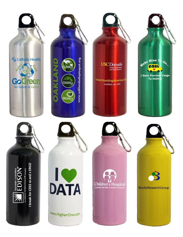 22 Oz. Aluminum Water Bottle w/Carabiner