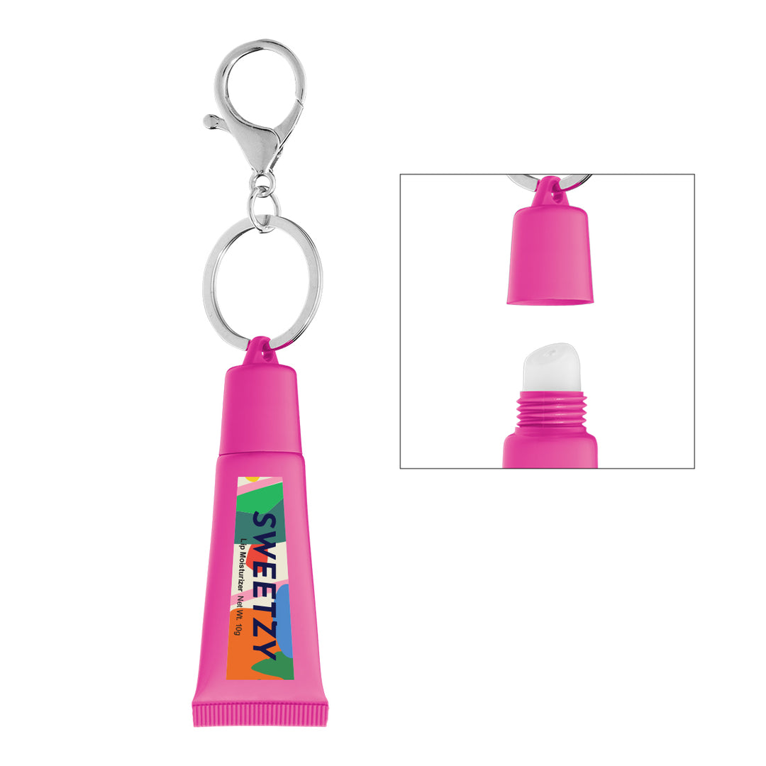 Squeeze Tube Lip Moisturizer with Key Ring
