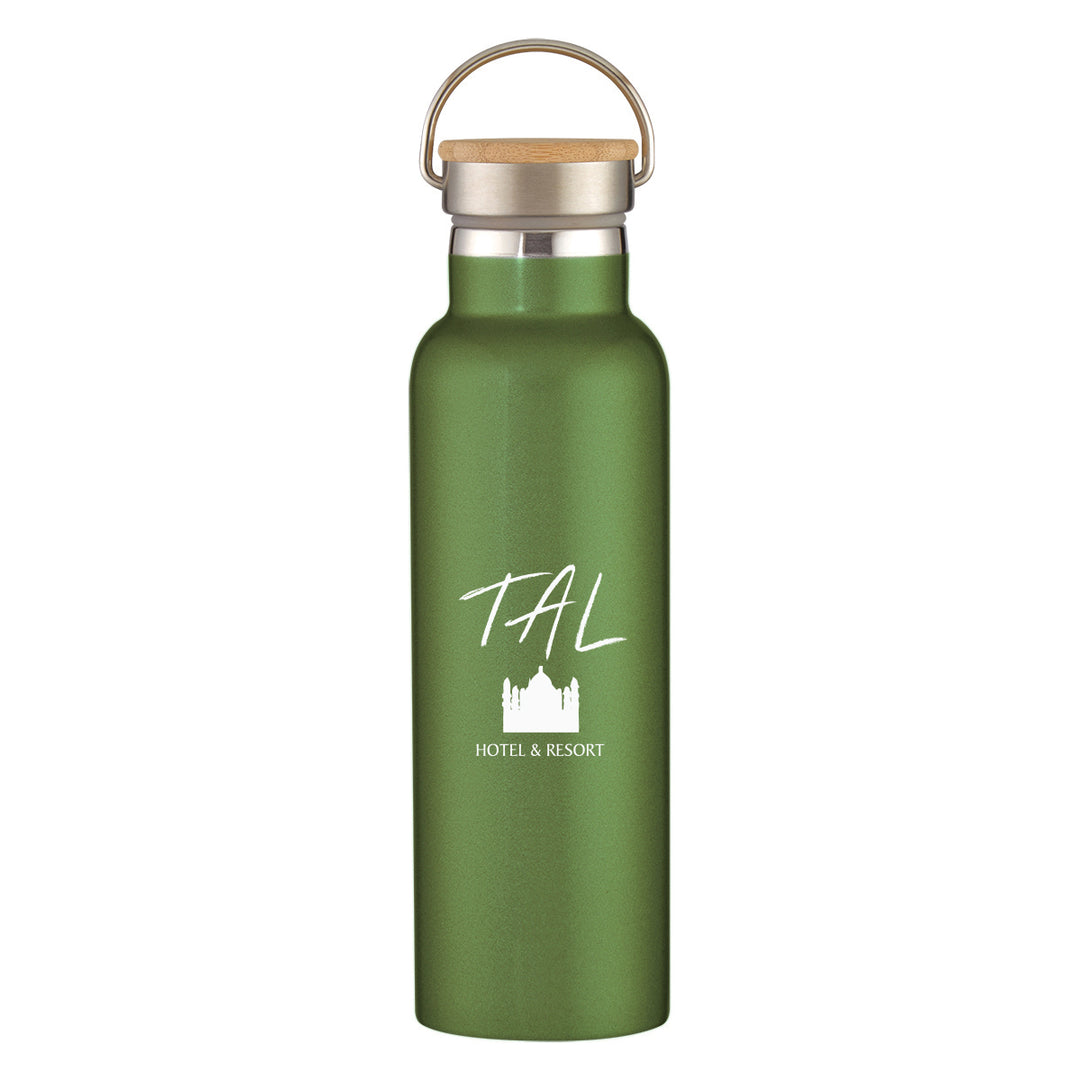 21 Oz. Tipton Recycled Stainless Steel Bottle With Bamboo Lid