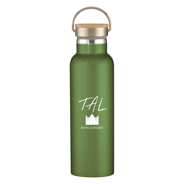 21 Oz. Tipton Recycled Stainless Steel Bottle With Bamboo Lid