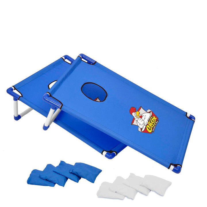 Portable Cornhole, 4 Navy & Royal Bean Bags
