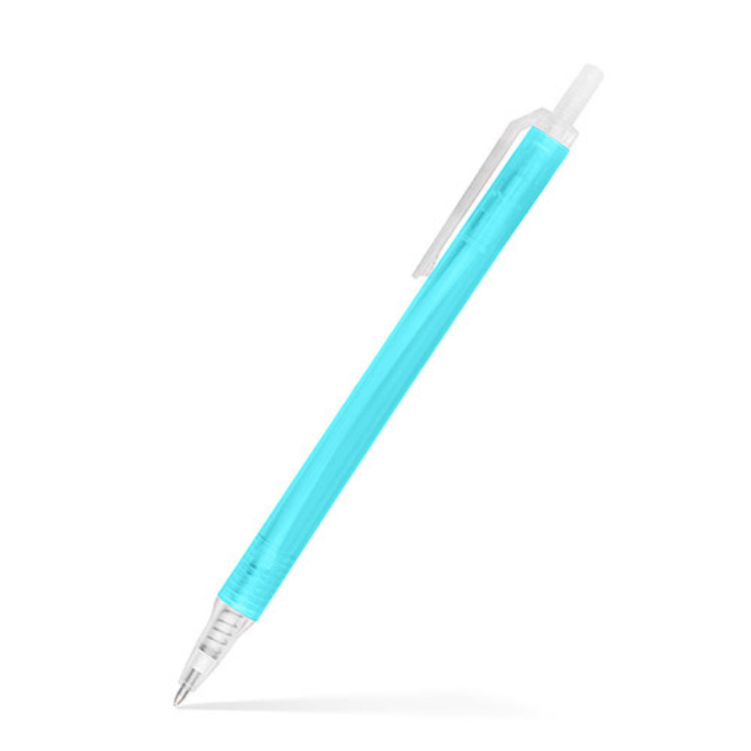 Amber Frosted Translucent Stick Click Pen