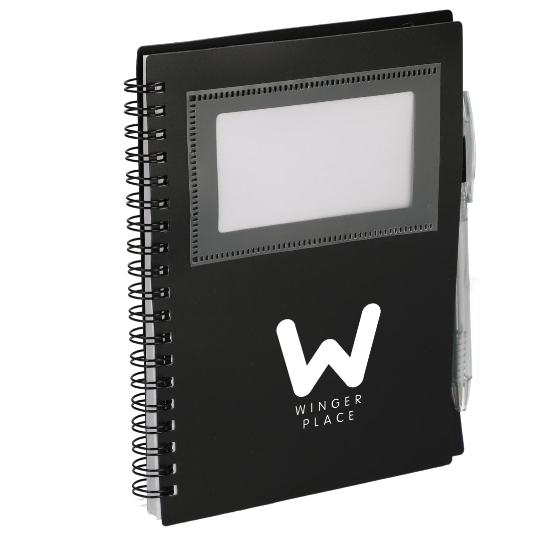 FSC® Recycled 5" x 7" Star Spiral Notebook with Pe