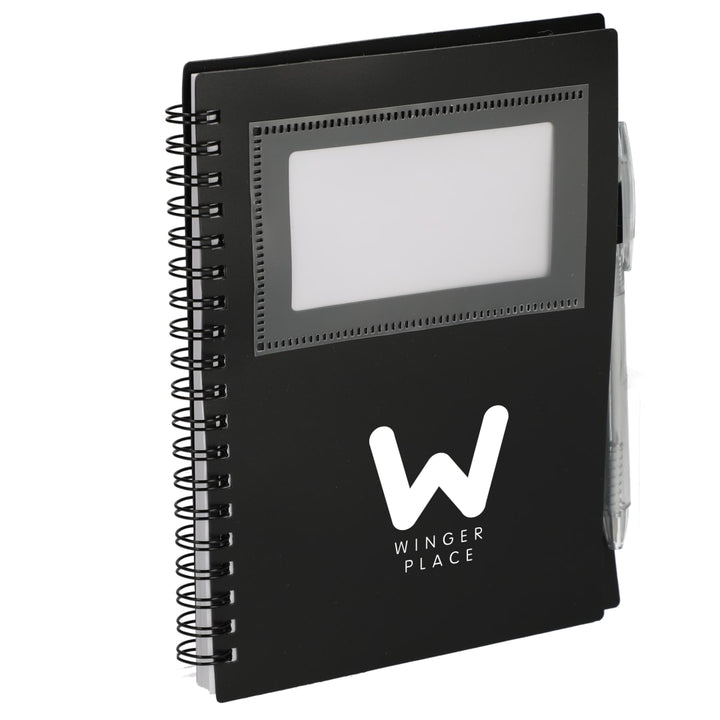 FSC® Recycled 5" x 7" Star Spiral Notebook with Pe