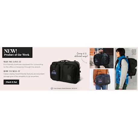 Topo Recycled Global Briefcase