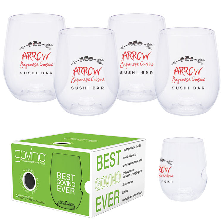 Dishwasher Safe Govino® 12oz Wine/Cocktail Glass 4 Pack