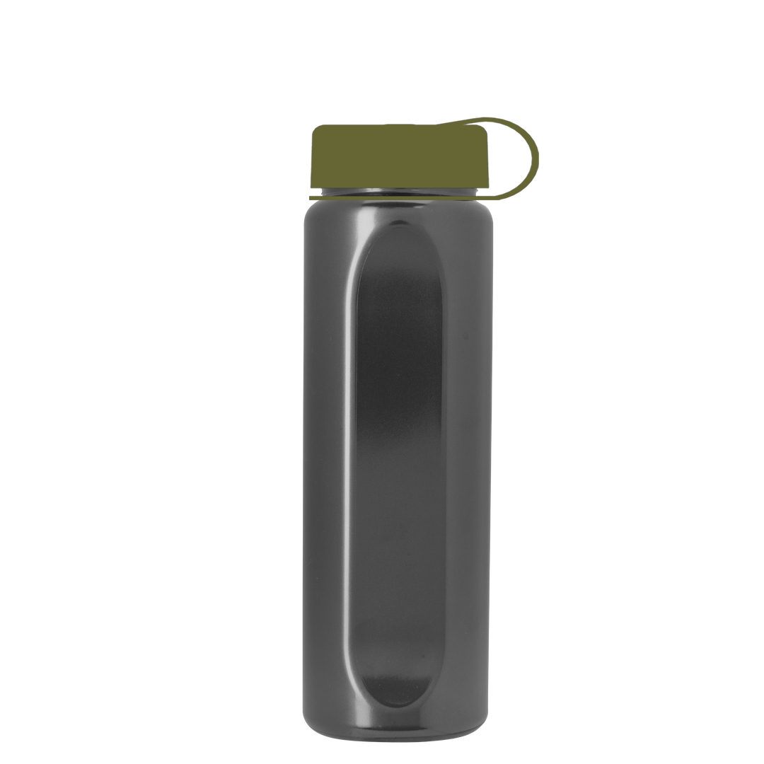 Boss Embossed RPET Bottle with Tethered Lid - 26 oz.