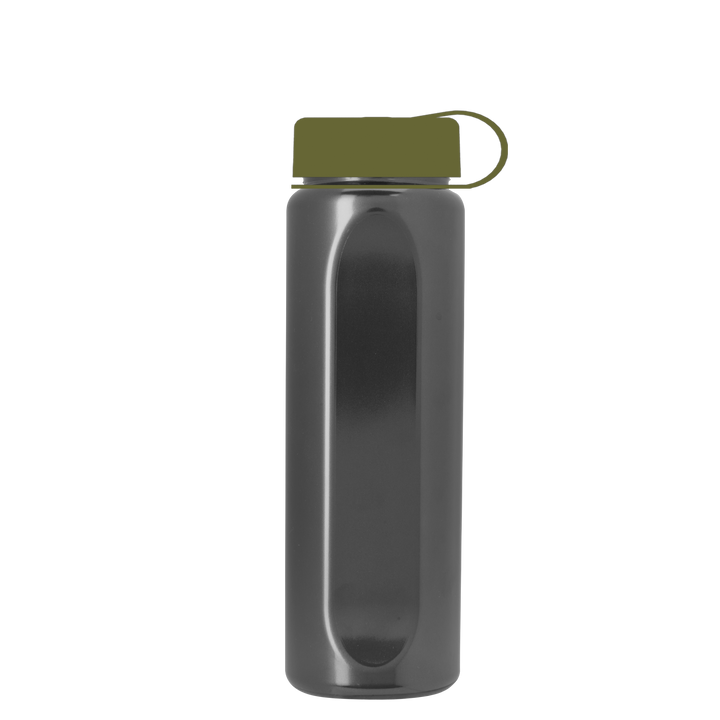Boss Embossed RPET Bottle with Tethered Lid - 26 oz.