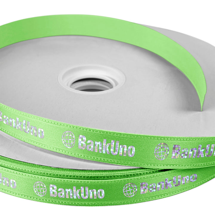 5/8" Badge Satin Ribbon - 100yd Roll - Foil Print