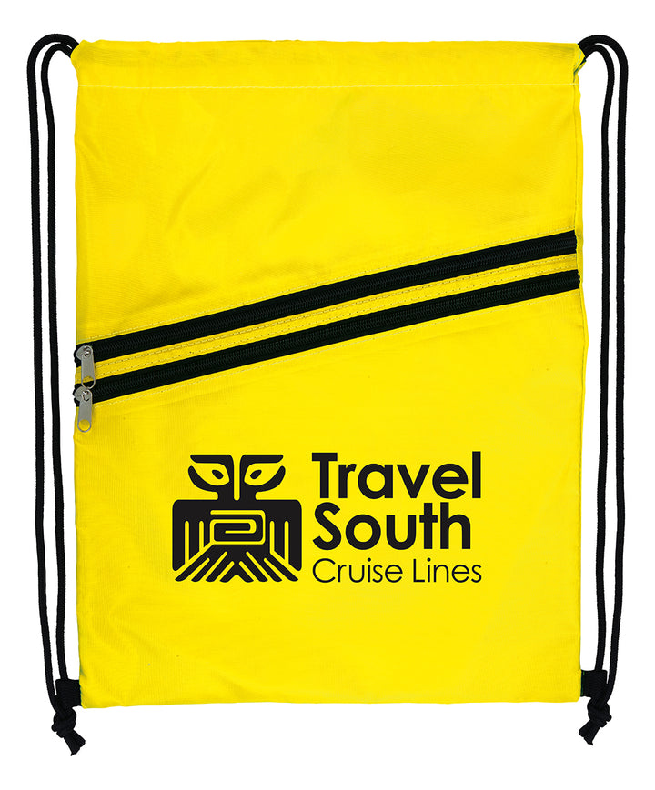 Good Value™ Neon Multi-Zippered Drawstring Backpack