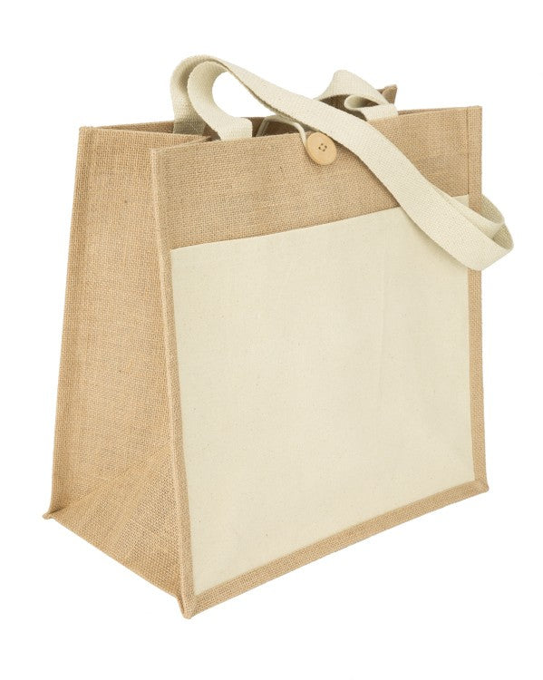 Izzy™- Jute Tote - Screen Print