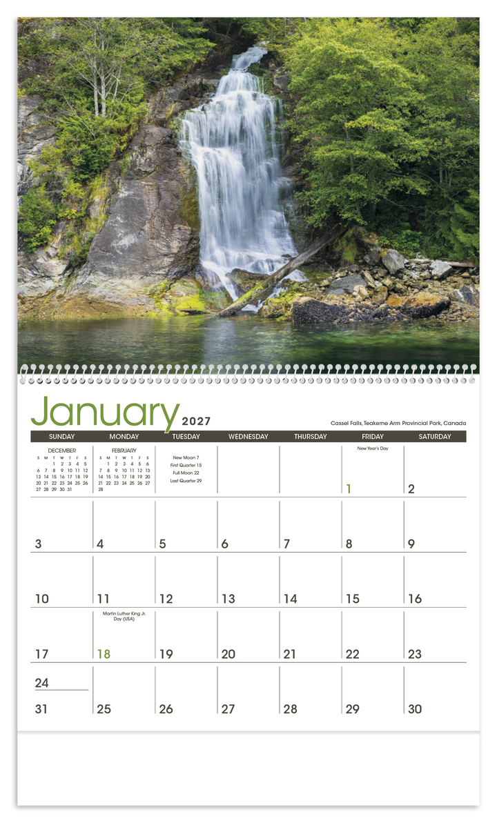Triumph® Calendars Waterfalls Calendar