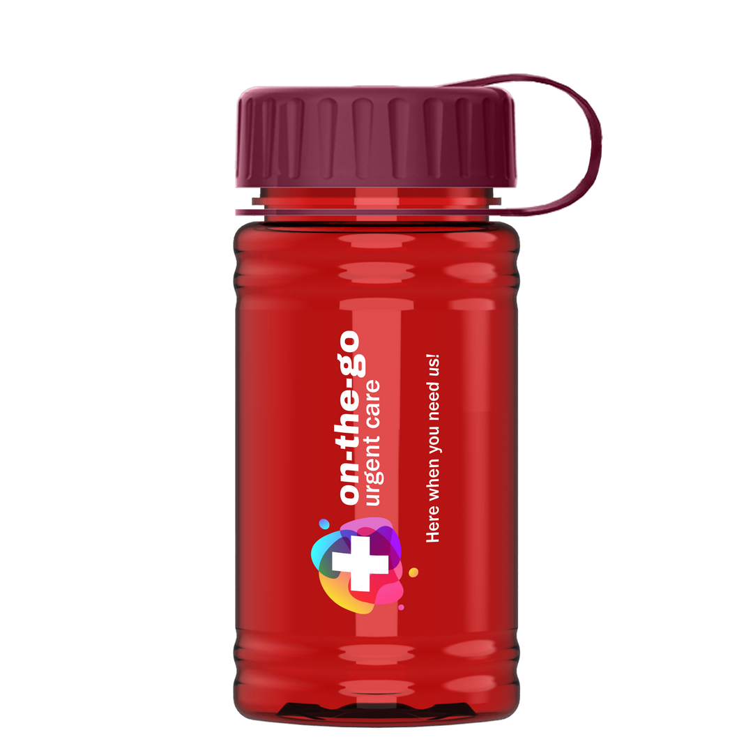 Mini RPET Bottle with Tethered Lid - 16 oz.