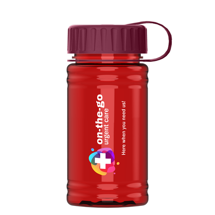 Mini RPET Bottle with Tethered Lid - 16 oz.