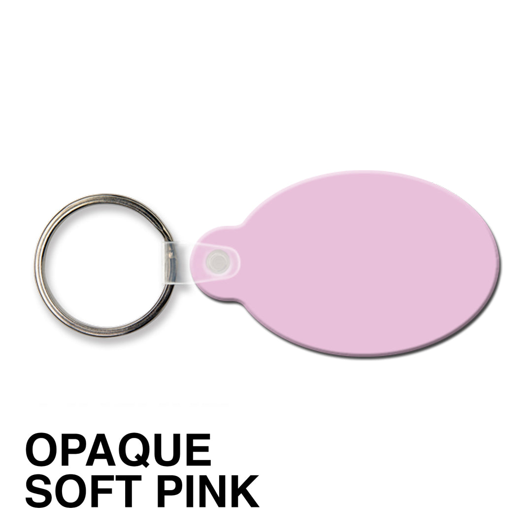 Oval w/Tab Key Tag (Spot Color)